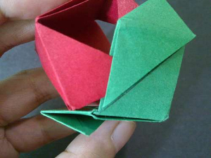 cach gap hoa hong origami 12