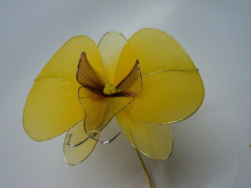cách làm hoa lan hồ điệp bằng vải voan 