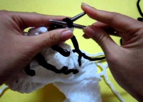 Cách đan khăn len caro