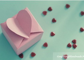 Cách làm hộp quà hình trái tim