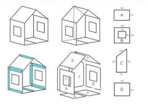Cách làm ngôi nhà bằng giấy carton
