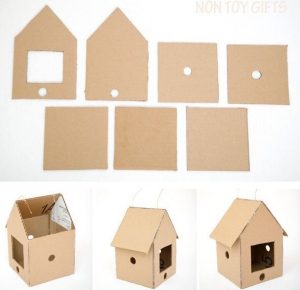 Cách làm ngôi nhà bằng carton 